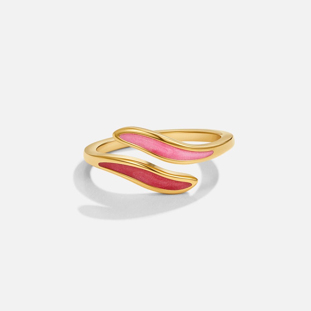 Gouden Pink Blush Wikkel Ring