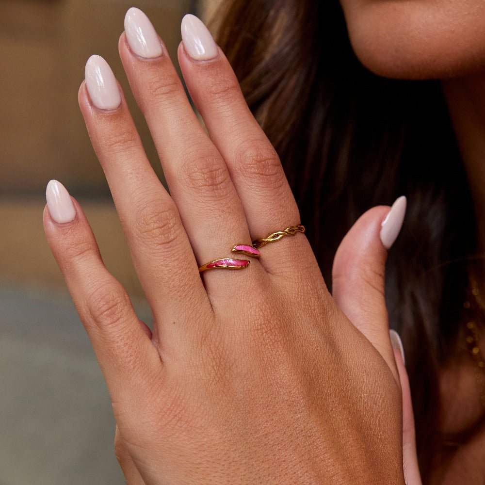 Pink Blush Wikkel Ring Secundaire afbeelding
