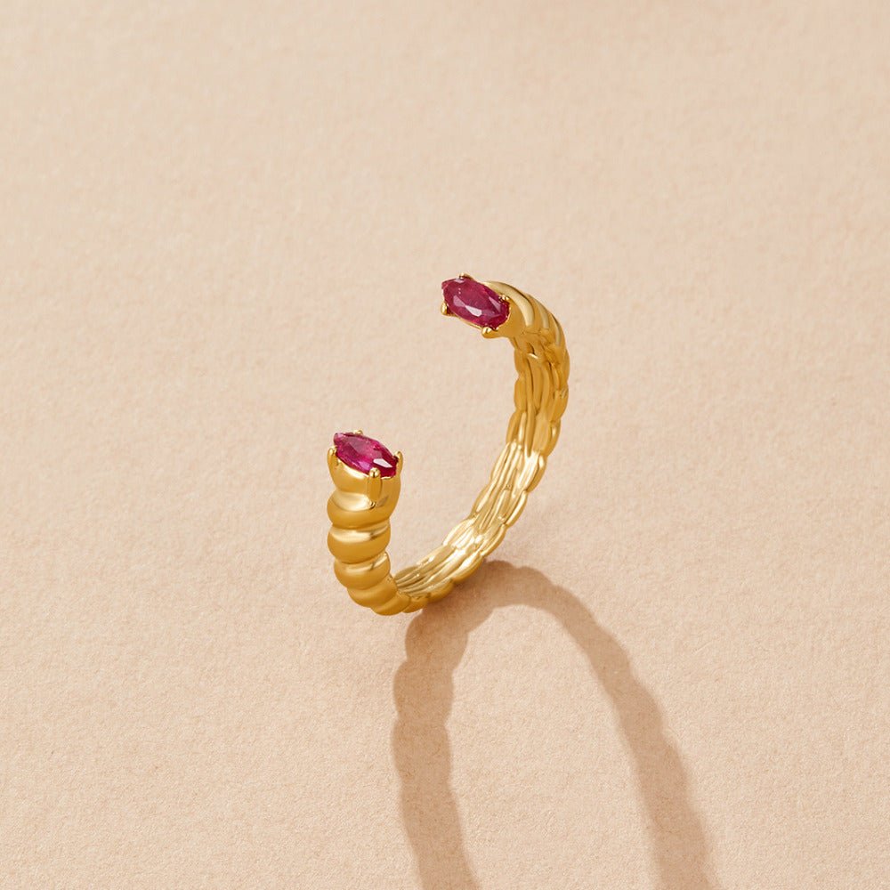 Pink Kristallen Cuff Ring Hoofdafbeelding