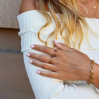 Pink Kristallen Cuff Ring