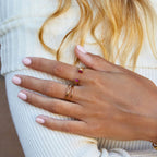 Pink Kristallen Cuff Ring