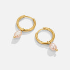 Pink Freshwater Parel Bella Ronde Oorbellen