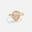 Gouden Roze Kristallen Ring
