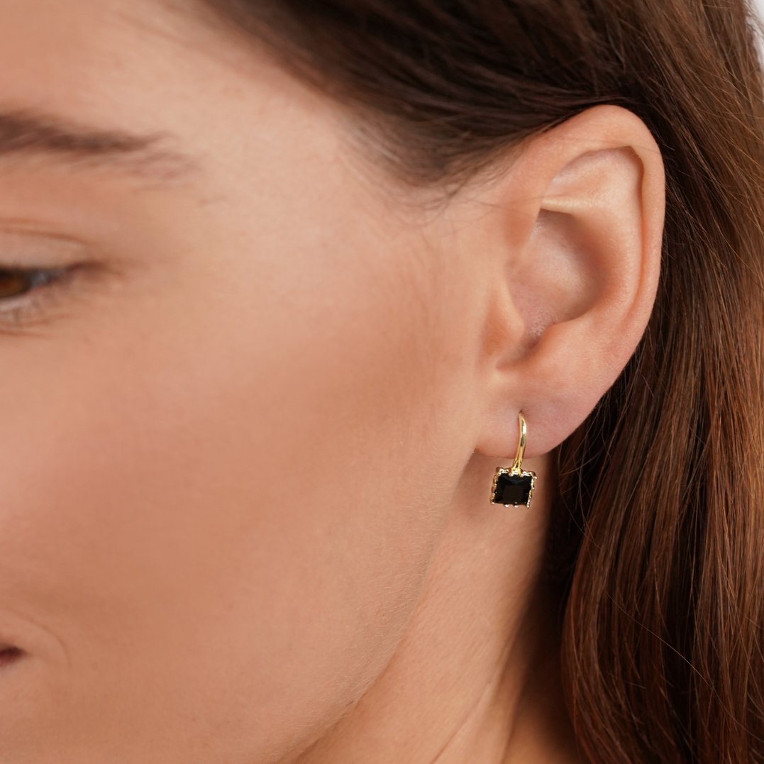 Piper Black Kristallen Drop Oorbellen Secundaire afbeelding