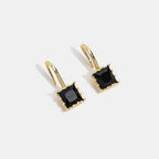 Gouden Piper Black Kristallen Drop Oorbellen