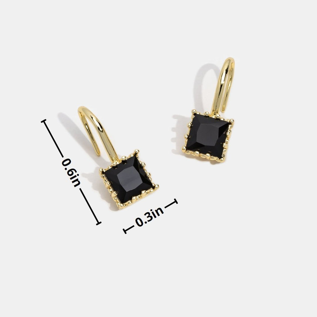 Gouden Piper Black Kristallen Drop Oorbellen
