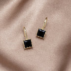 Gouden Piper Black Kristallen Drop Oorbellen
