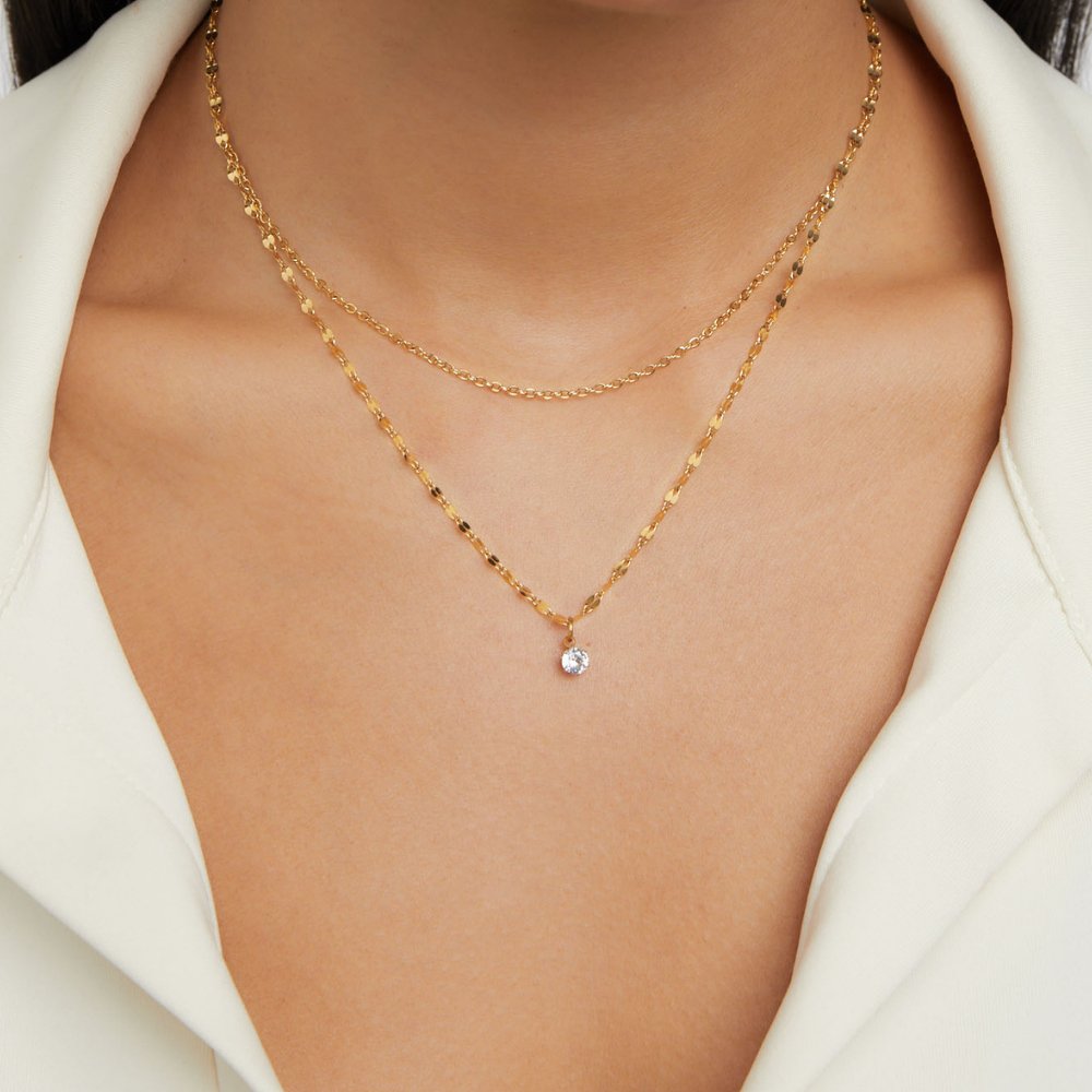 Piya Kristallen Gelaagde Ketting Secundaire afbeelding