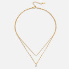 Gouden Piya Kristallen Gelaagde Ketting