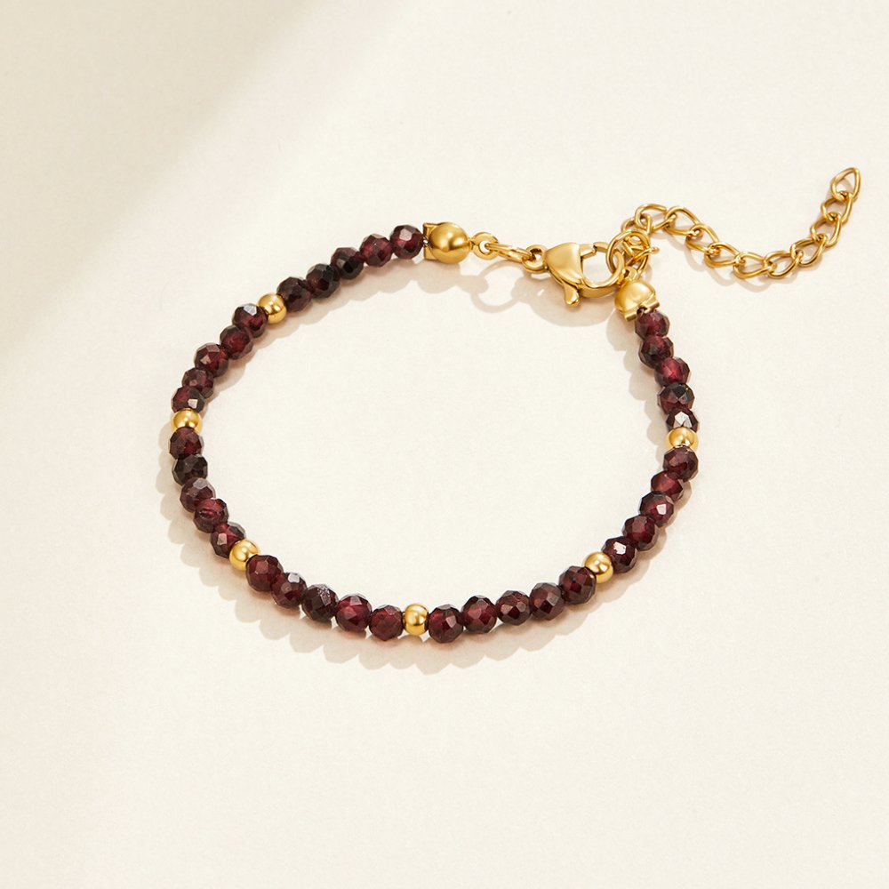 Red Garnet Bead Armband Hoofdafbeelding