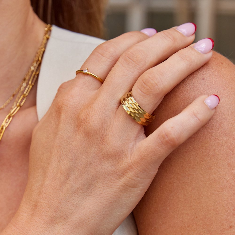Gouden Rene Chunky Ring