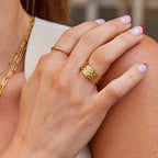 Gouden Rene Chunky Ring