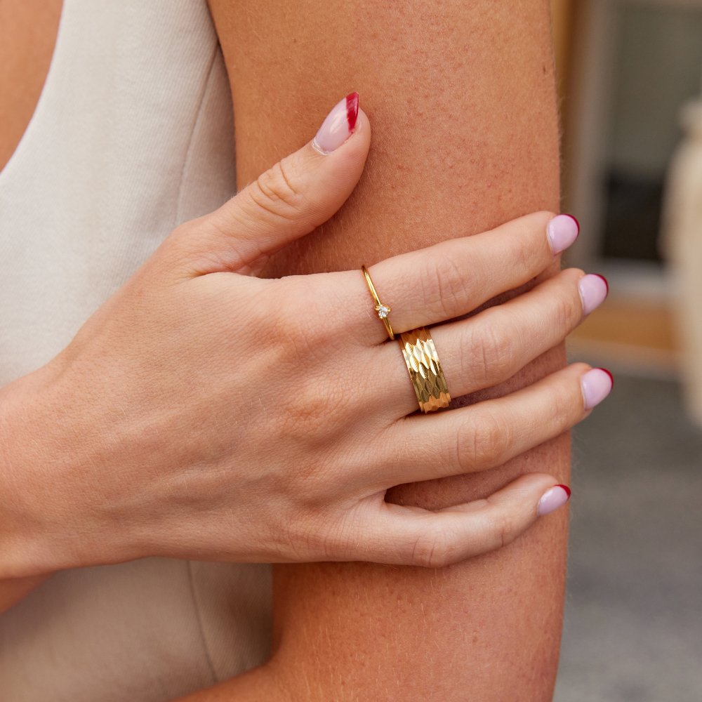 Rene Chunky Gouden Ring Secundaire afbeelding