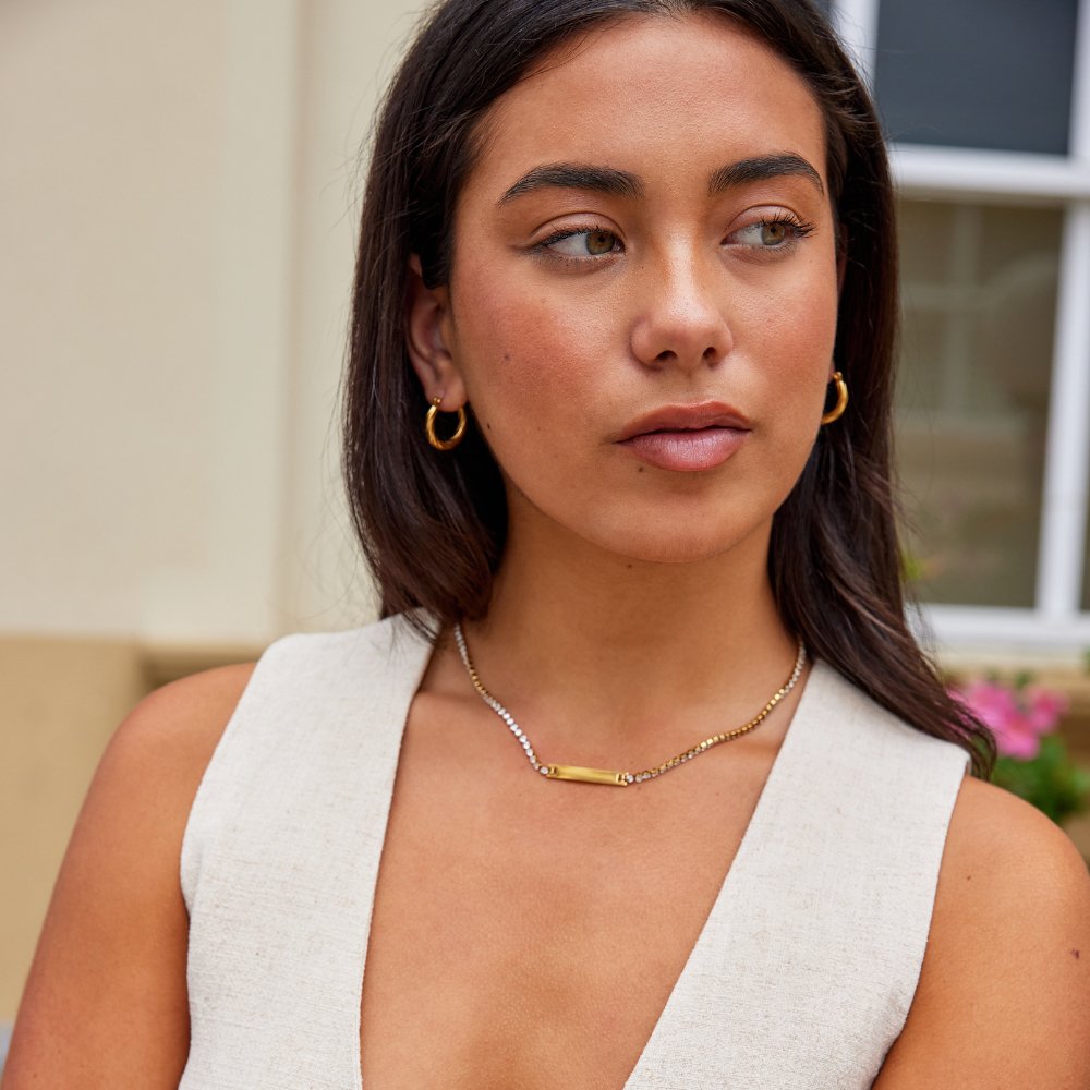 Gouden Rina Kristallen Ketting