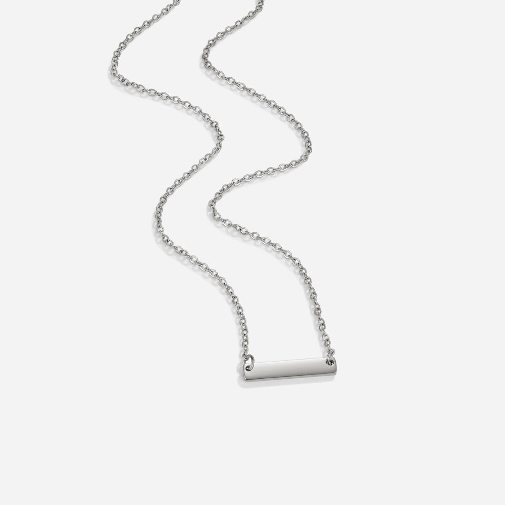 Rina Zilveren Bar Ketting