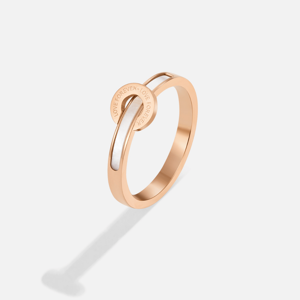 Rose Gouden Infinity Ring Hoofdafbeelding