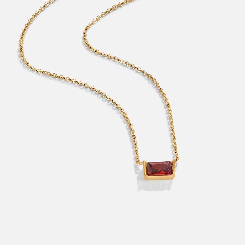 Ruby Baguette Ketting Hoofdafbeelding