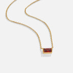 Ruby Baguette Ketting