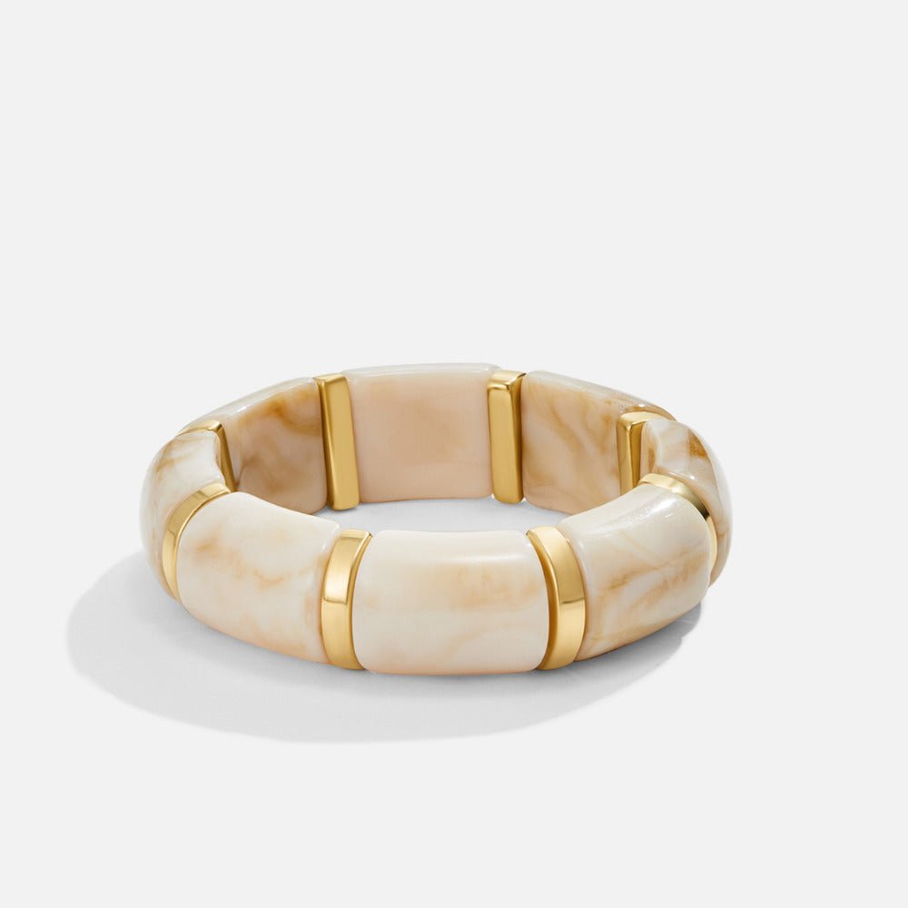 Sabina White Marbled Armband