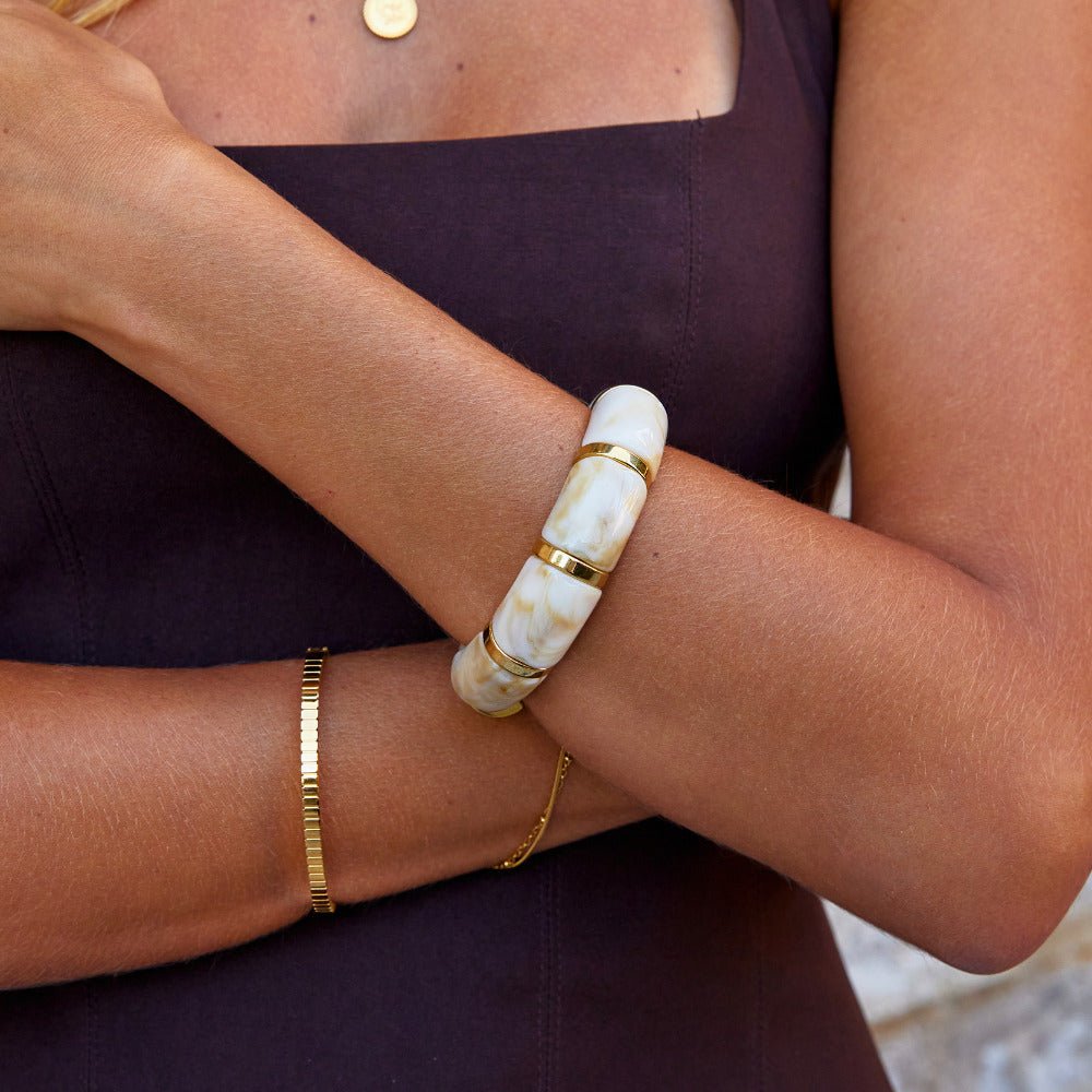 Sabina White Marbled Armband Secundaire afbeelding