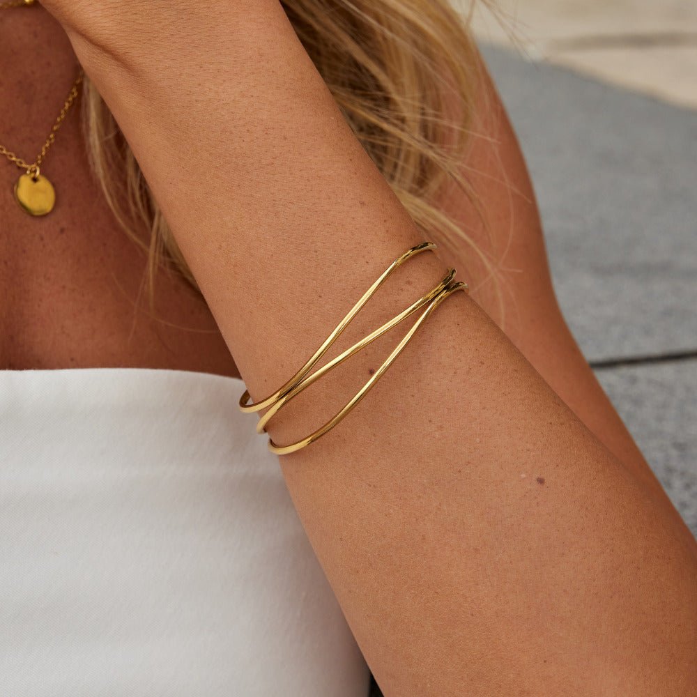 Sabrina Gouden Gelaagde Armband Secundaire afbeelding