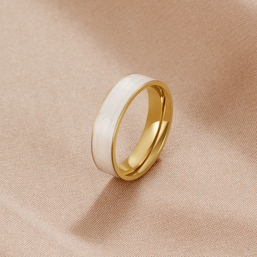 Sahara White Band Ring Hoofdafbeelding