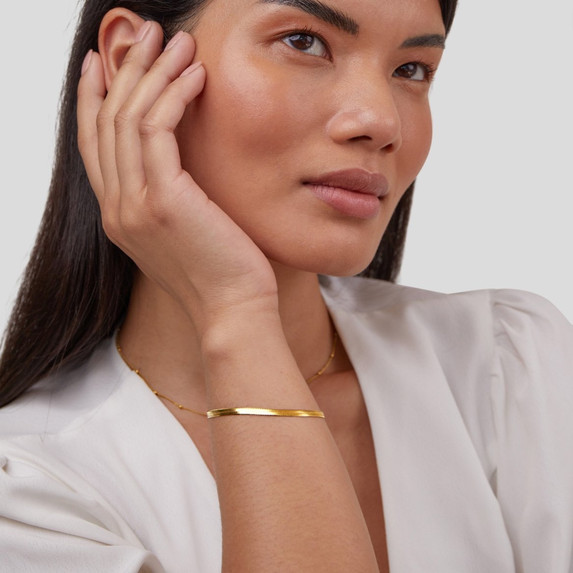 Sarya Snake Ketting Gouden Armband