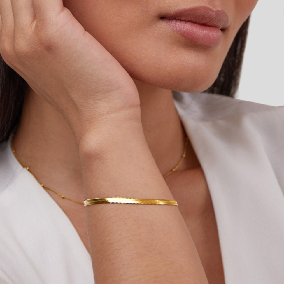 Sarya Snake Ketting Gouden Armband