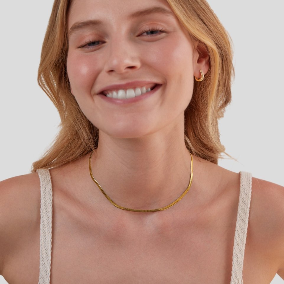 Sarya Snake Ketting Gouden Ketting