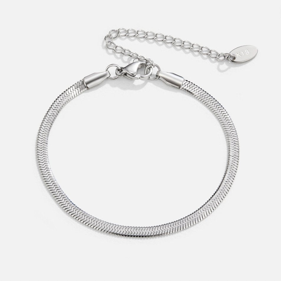 Sarya Snake Ketting Zilveren Armband