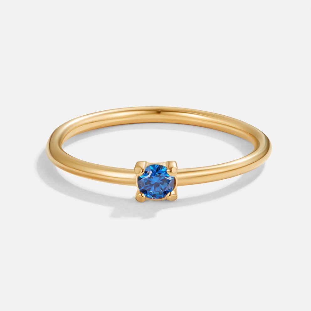 September Birthstone 18K Gouden Ring Hoofdafbeelding