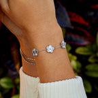 Zilveren Clover Armband