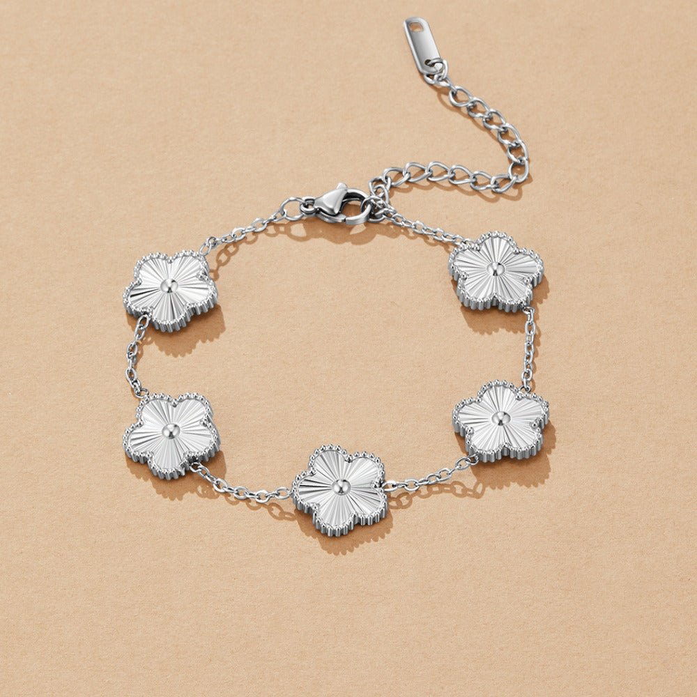 Zilveren Clover Armband