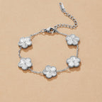 Zilveren Clover Armband