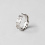 Zilveren Kristallen Clover Band Ring