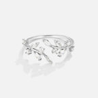 Zilveren Kristallen Vine Ring