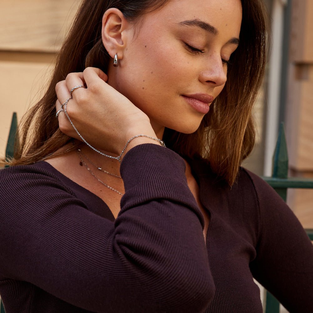 Zilveren Hand Ketting Armband