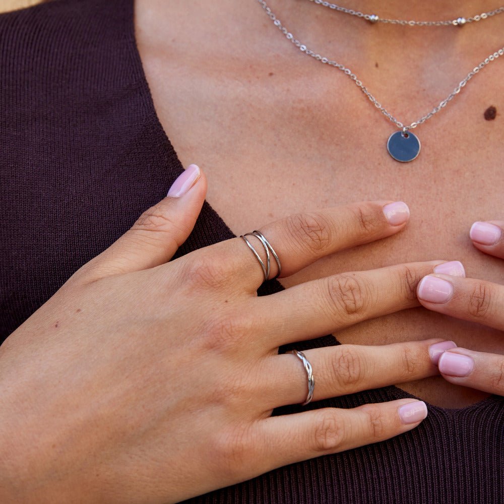 Zilveren Infinity Loop Ring Secundaire afbeelding