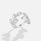 Zilveren Leaf Ring
