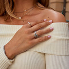Zilveren Leaf Ring