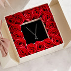 Zilveren Letter Hart Ketting
