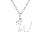 Zilveren Letter Hart Ketting
