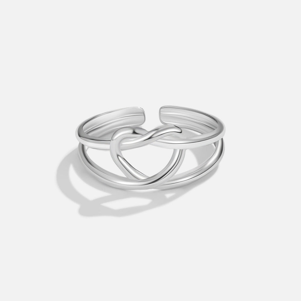 Zilveren Love Knot Ring Hoofdafbeelding