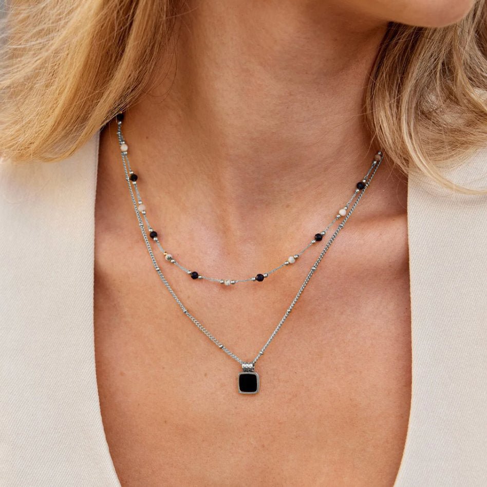 Zilveren Lucia Black Hanger Ketting Secundaire afbeelding