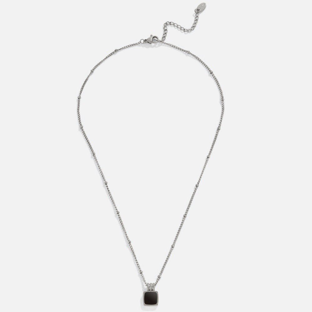 Zilveren Lucia Black Hanger Ketting
