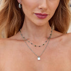 Zilveren Lucia White Shell Hanger Ketting