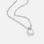 Zilveren Lucia White Shell Hanger Ketting