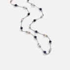 Zilveren Lulu Midnight Beaded Stone Ketting