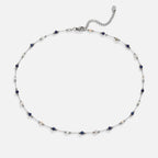 Zilveren Lulu Midnight Beaded Stone Ketting