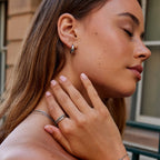 Zilveren Marissa Emerald Groene Gelaagde Ring